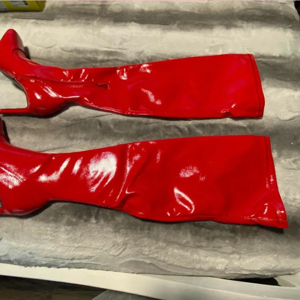 INC International Concepts Red Over the Knee‎ Boots